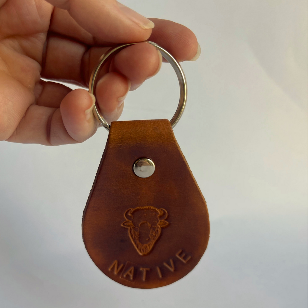 Western-Inspired Genuine Leather Keychain - Crafted to Perfection