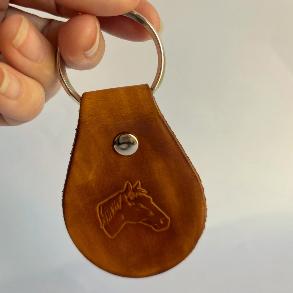 Western-Inspired Genuine Leather Keychain - Crafted to Perfection